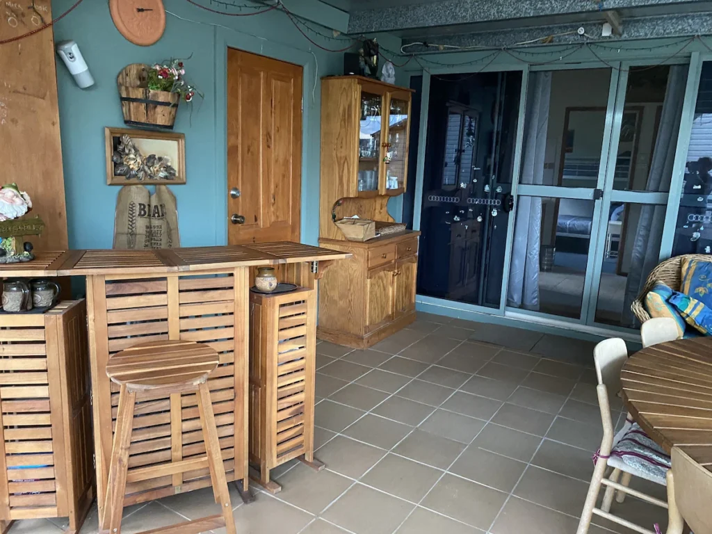 Patio and bar